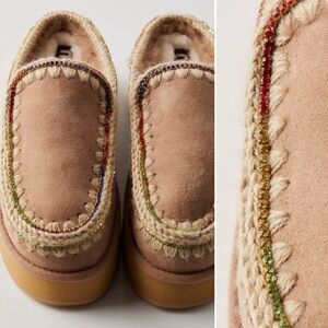 *NEW* Free People x MOU Whistler Slipper in camel, size 10
